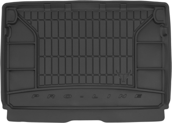 Гумовий килимок в багажник Citroen C3 Aircross (mkI) 2017-2024 (2 ряд без регулировок)(верхний уровень) (Frogum Proline Premium)