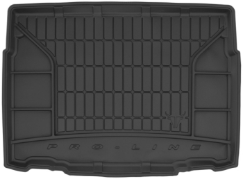 Гумовий килимок в багажник Citroen C3 Aircross (mkI) 2017-2024 (2 ряд без регулировок)(нижний уровень) (Frogum Proline Premium)