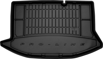 Резиновый ковер в багажник Ford Fiesta (mkVI) 2008-2017 (хэтчбек) (без двухуровневого пола) (с регулируемыми задними сиденьями) (с боковыми нишами) (Frogum Proline Premium)