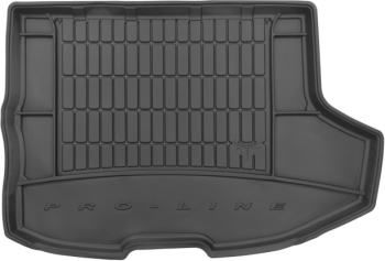 Резиновый коврик в багажник Mitsubishi Lancer (mkX) 2007-2017 (хэтчбек)(с сабвуфером)(с докаткой)(верхний уровень) Frogum Proline Premium