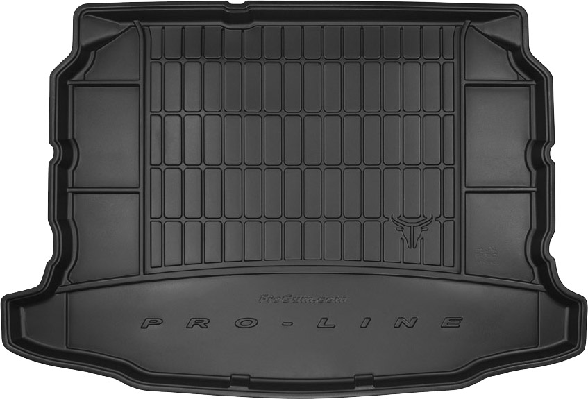 Резиновый ковер в багажник Seat Leon (mkIII) 2012-2020 (5-дверный хэтчбек) (без двухуровневого пола) Frogum Proline Premium