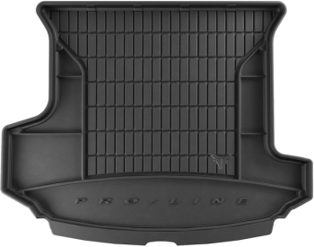 Резиновый ковер в багажник Skoda Kodiaq (mkI) 2016-2023 (7 мест) (с боковыми нишами) (сложенный 3 ряд) Frogum Proline Premium