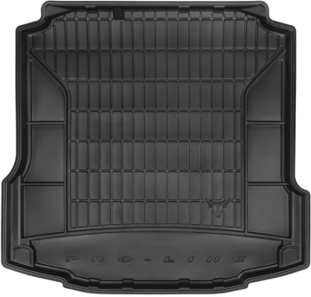 Резиновый ковер в багажник Skoda Rapid (mkI) 2012-2019 лифтбек; Seat Toledo (mkIV) 2012-2019 без двухуровневого пола без боковых ниш Frogum Proline Premium