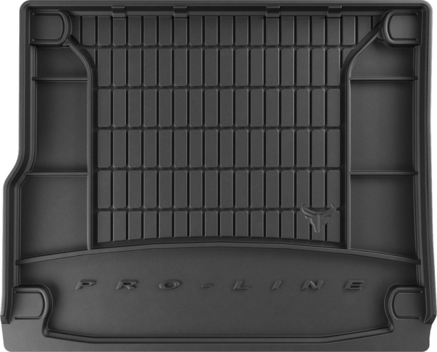 Резиновый ковер в багажник Volkswagen Touareg (mkII) 2010-2018 (4-х зонный климат)(R-Line)(без ниши слева) (Frogum Proline Premium)