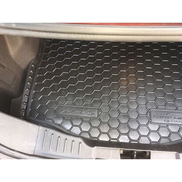 Коврик в багажник Ford Focus III (C346) (2011-2018) Sedan (докатка) (Avto-Gumm). Фото 4