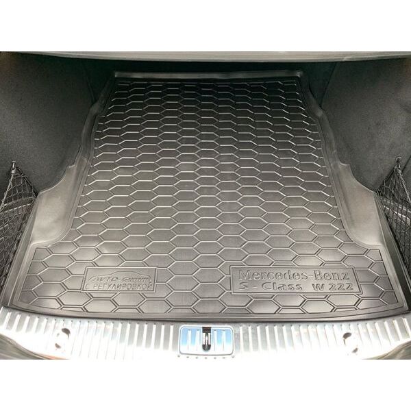 Коврик в багажник Mercedes S (W222) 2013- с регулировкой сидений (Avto-Gumm). Фото 2