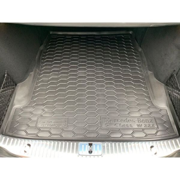 Коврик в багажник Mercedes S (W222) 2013- с регулировкой сидений (Avto-Gumm). Фото 2