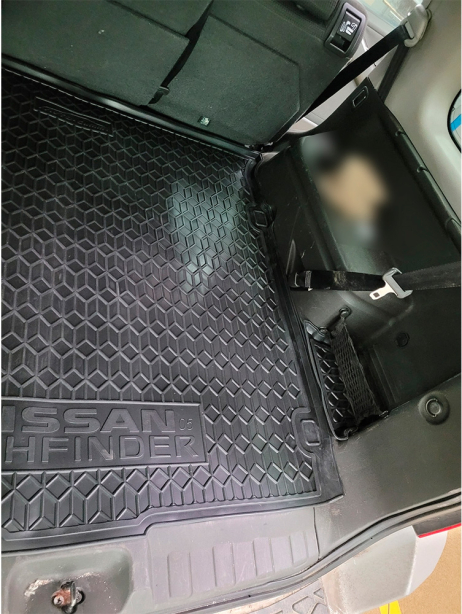 Коврик в багажник Nissan Pathfinder III (R51) (2005-2014) с ухом Avto-Gumm. Фото 10