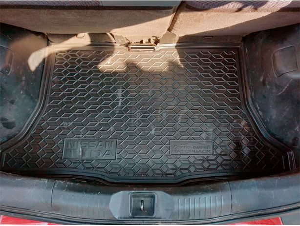 Коврик в багажник Nissan Tiida 2004- Hatchback (Avto-Gumm). Фото 6