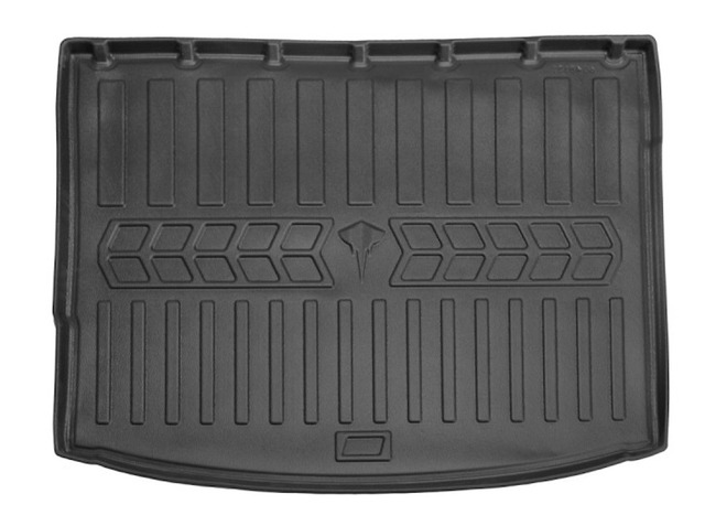 Коврик в багажник SEAT Leon III (5F) 2012-2019 hatchback нижняя полочка с фальш полом с бортиками 30 мм Stingray. Фото 2
