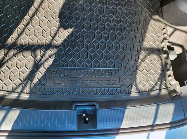 Коврик в багажник Volkswagen ID6 PRO (2021-...) верхняя полка Резиновые Stingray Авто-Гумм Frogum Proline Premium. Фото 8