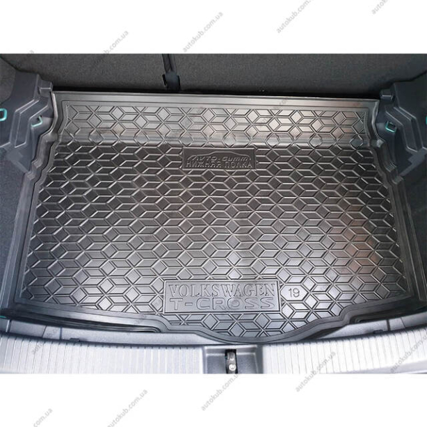 Коврик в багажник Volkswagen T-Cross (2019-...) нижняя полочка (Avto-Gumm). Фото 3