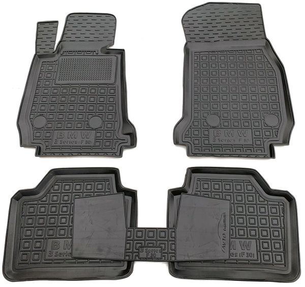 Коврики в салон BMW 3 F30 2011-2019 Резиновые Avto-Gumm. Фото 11