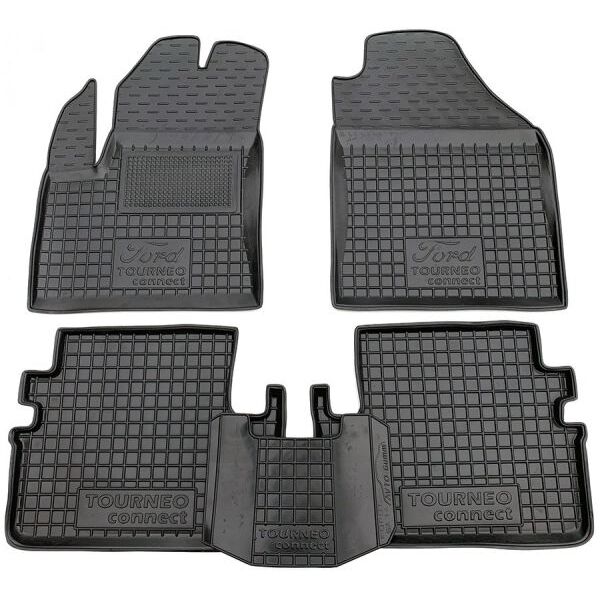 Коврики в салон Ford Transit Connect (2002-2013) короткая база Резиновые Avto-Gumm