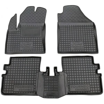 Коврики в салон Ford Transit Connect (2002-2013) короткая база Резиновые Avto-Gumm