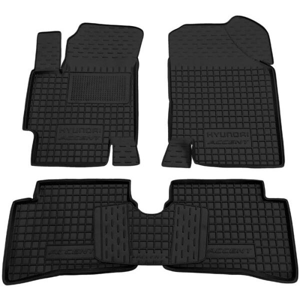 Коврики в салон Hyundai Accent (MC) 2006-2010 Резиновые Avto-Gumm