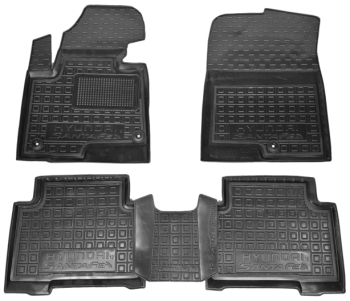 Коврики в салон Hyundai Santa Fe III (DM) 2012-2018 Резиновые Avto-Gumm. Фото 2
