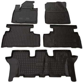 Резиновые коврики в салон Kia Sorento III (UM) (2014-2020) 7 мест (Avto-Gumm)