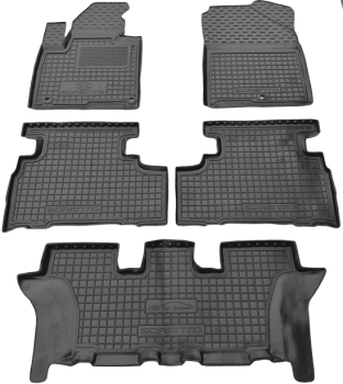 Резиновые коврики в салон Kia Sorento III (UM) (2014-2020) 7 мест (Avto-Gumm). Фото 2
