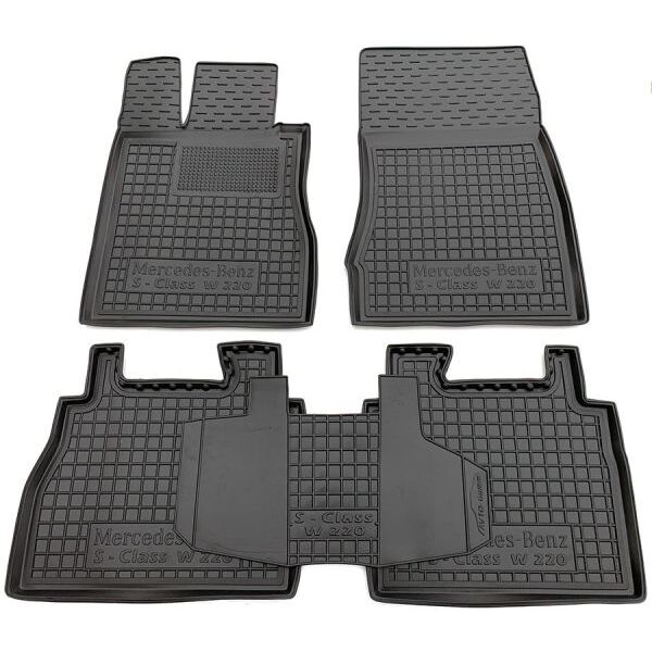 Коврики в салон Mercedes Benz W220 S 1998-2005 Резиновые Avto-Gumm