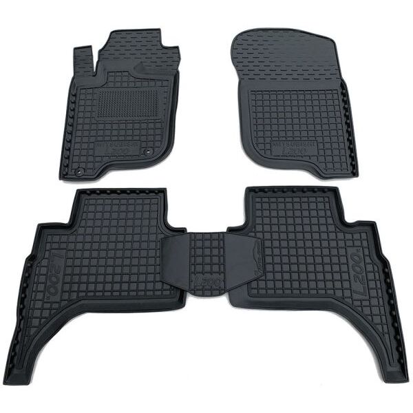 Резиновые коврики в салон Mitsubishi L200 (2015-...) короткая база (Avto-Gumm)