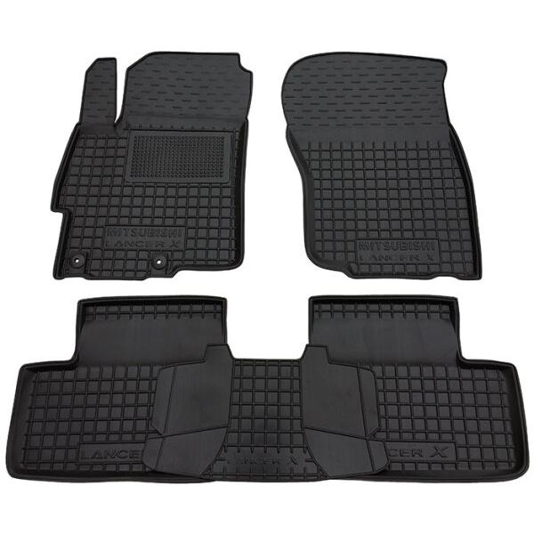Коврики в салон Mitsubishi Lancer X (2007-2015) Резиновые Avto-Gumm