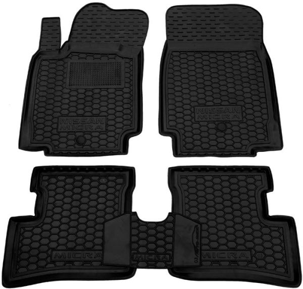 Коврики в салон Nissan Micra III K12 2003-2010 Резиновые Avto-Gumm. Фото 2