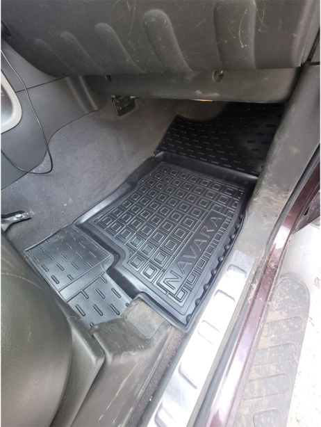 Коврики в салон Nissan Navara Double Cab 2010- Резиновые (Avto-Gumm). Фото 9