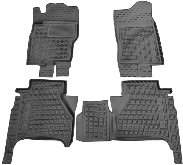 Коврики в салон Nissan Navara Double Cab 2010- Резиновые (Avto-Gumm). Фото 5