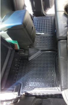 Коврики в салон Nissan Navara Double Cab 2010- Резиновые (Avto-Gumm). Фото 8