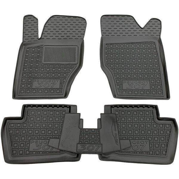 Коврики в салон Peugeot 307 (2001-2008) Резиновые Avto-Gumm