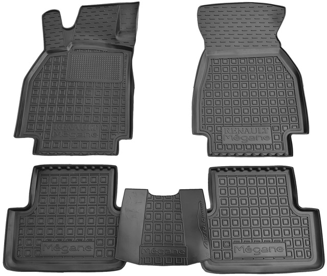 Коврики в салон Renault Megane II (2002-2009) Резиновые Avto-Gumm