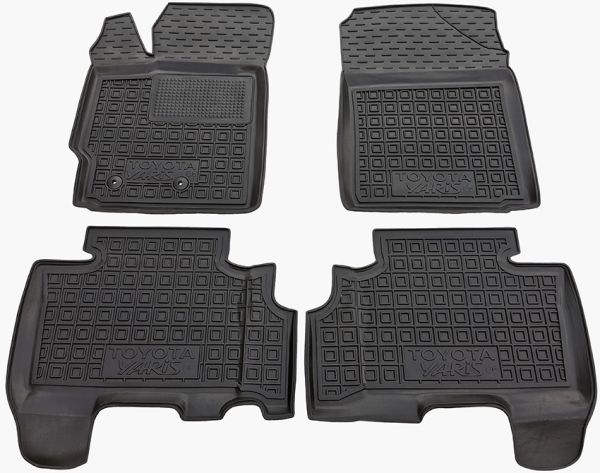 Коврики в салон Toyota Yaris II (XP9) 2006-2011 Резиновые Avto-Gumm. Фото 3