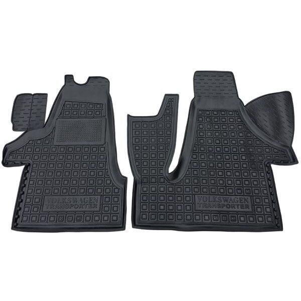 Коврики в салон Volkswagen T5 Transporter 2003- (1plus2) Резиновые Avto-Gumm