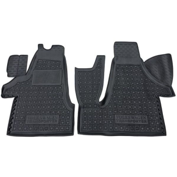 Коврики в салон Volkswagen T5 Transporter 2003- (1plus2) Резиновые Avto-Gumm