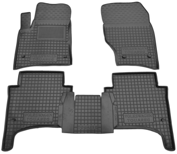 Коврики в салон Volkswagen Touareg I 2002-2010 Резиновые Avto-Gumm. Фото 2