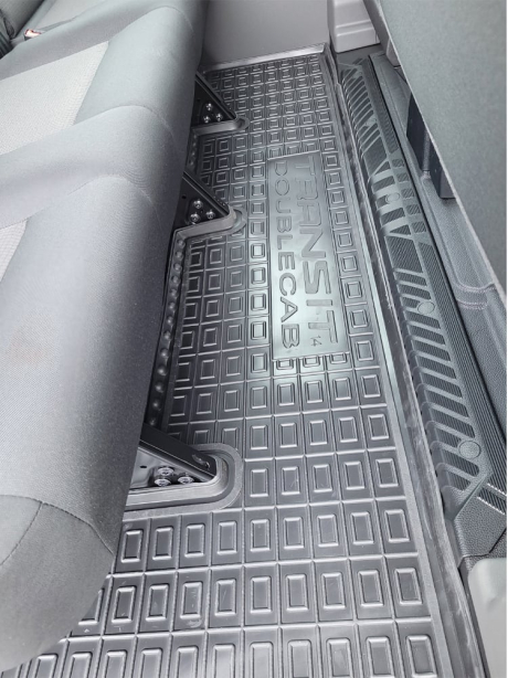 Коврики в салон Ford Transit (2014-...) 1+2 DoubleCab (2-й ряд) (Avto-Gumm). Фото 12