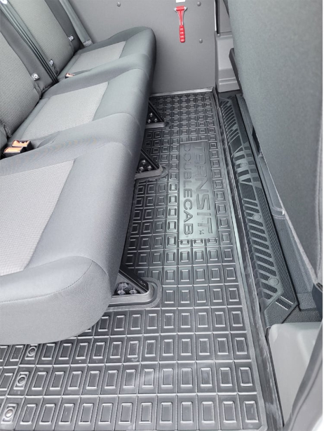 Коврики в салон Ford Transit (2014-...) 1+2 DoubleCab (2-й ряд) (Avto-Gumm). Фото 11