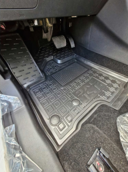 Резиновые коврики Honda Jazz III (2008-2015) комплект из 4 штук Stingray. Фото 2