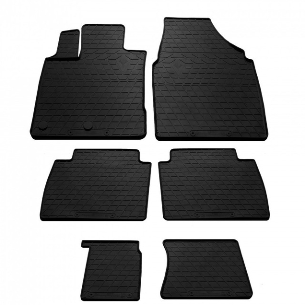 Резиновые коврики Nissan Qashqaiplus2 (2008-2014) комплект из 6 штук Stingray